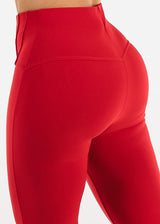 Butt Lift Stretchy Bootcut Dress Pants Red