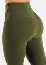 Butt Lift Stretchy Bootcut Dress Pants Olive