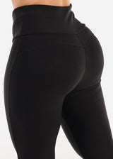 Butt Lift Stretchy High Waist Dressy Bootcut Pants Black