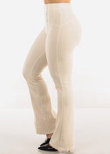 Butt Lift Stretchy Bootcut Dress Pants Ivory