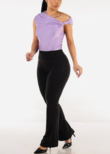 Black Butt Lift Stretchy High Waist Dressy Bootcut Pants