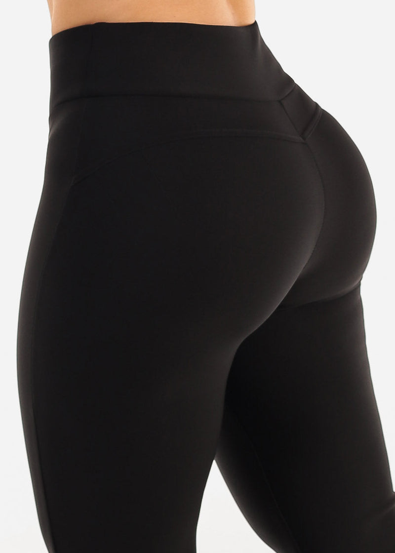 Black Butt Lift Stretchy High Waist Dressy Bootcut Pants