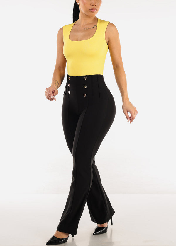Butt Lift Stretchy Bootcut Dress Pants Black