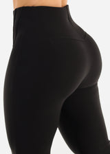 Butt Lift Stretchy Bootcut Dress Pants Black