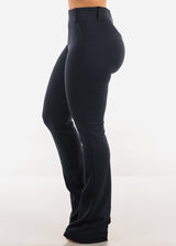 Butt Lifting High Waist Dressy Bootcut Pants Navy
