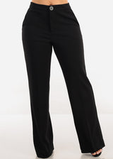 High Waisted Black Wide Leg Dress Pants