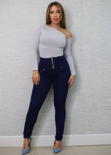 MX JEANS Butt Lift Thick Waist Dark Wash Skinny Jeans