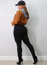 MX JEANS Mid Rise Butt Lifting Black Skinny Jeans
