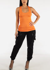One Size Racerback Seamless Top (Orange)