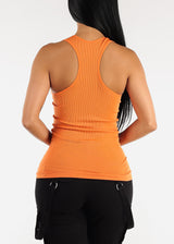 One Size Racerback Seamless Top (Orange)