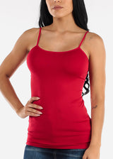 One Size Spaghetti Strap Seamless Top (Red)